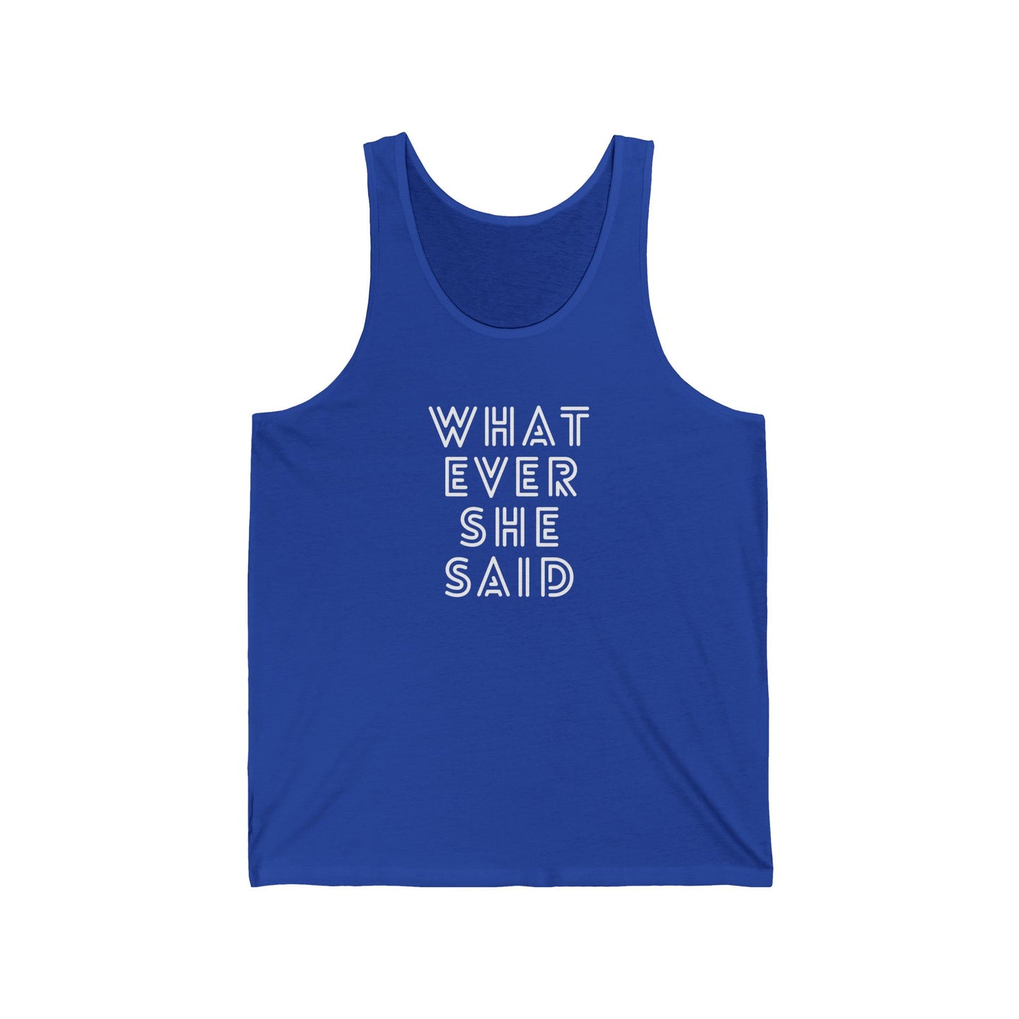 'Whatever She Says' Men's Tank