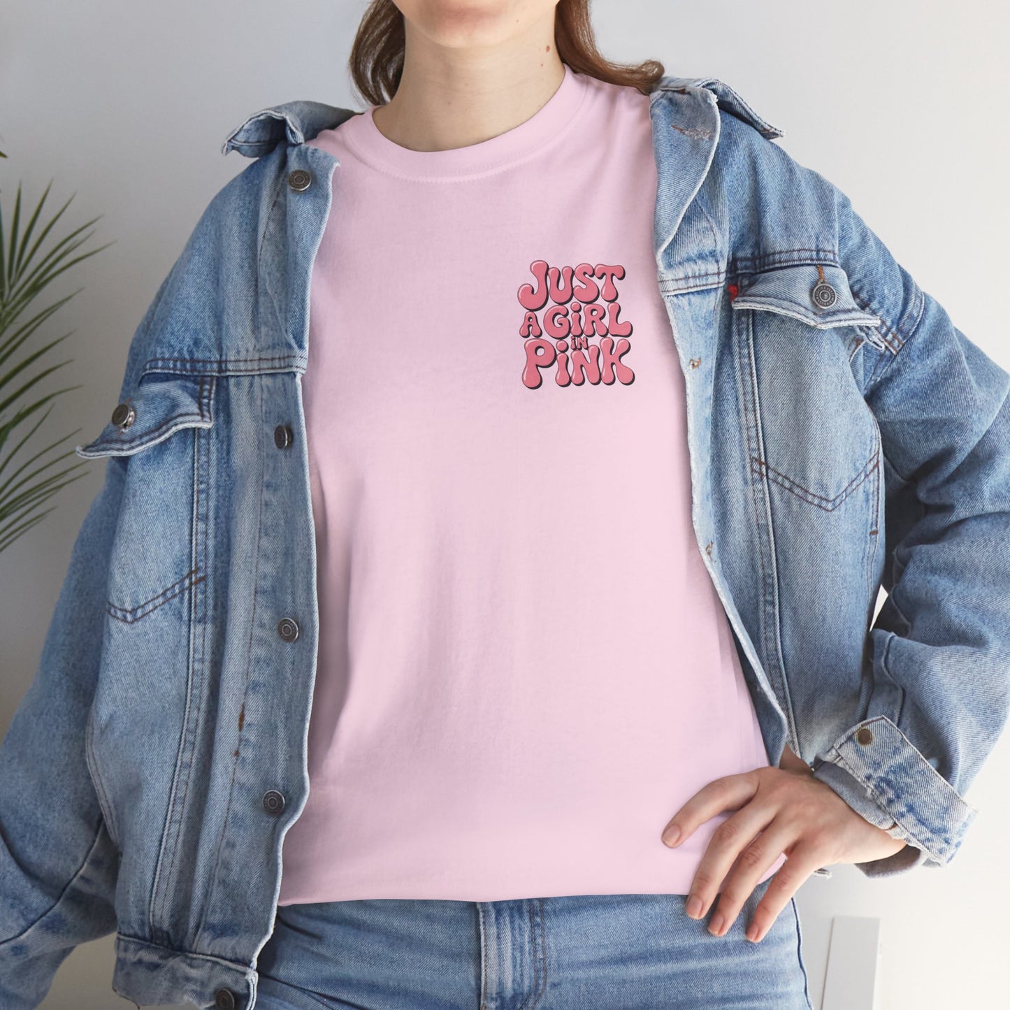 Just a Girl in Pink T-Shirt