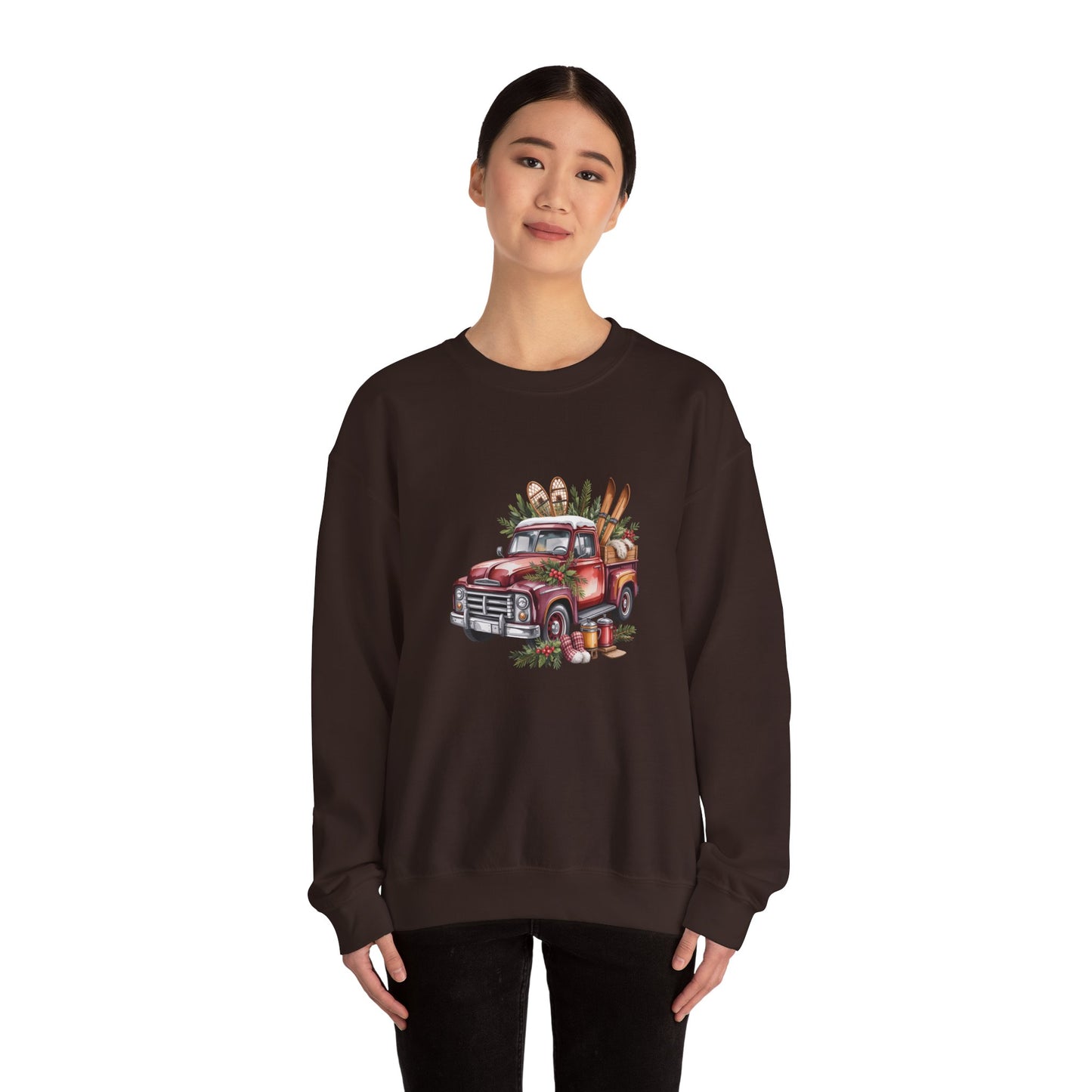 Retro Holiday Truck Women's Crewneck