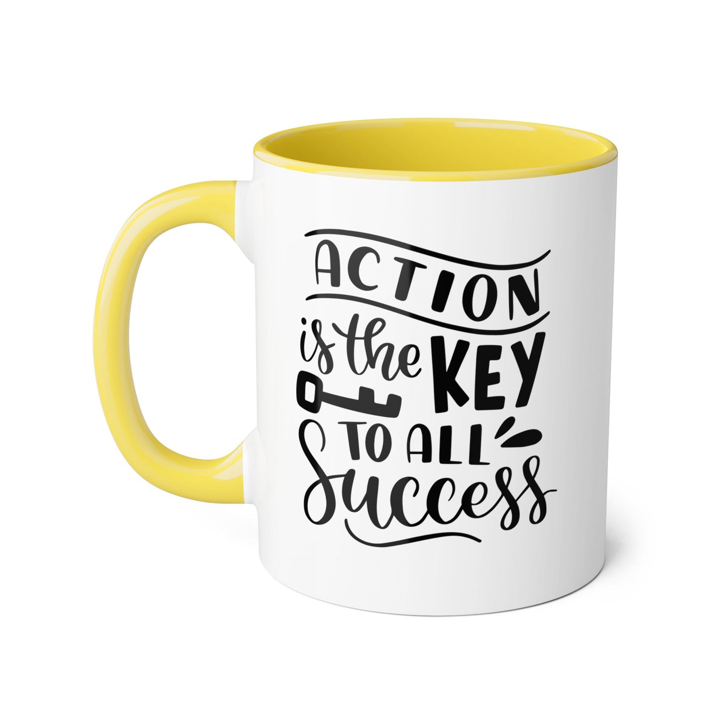 Action is  Key to  Success 2 Tone Mug