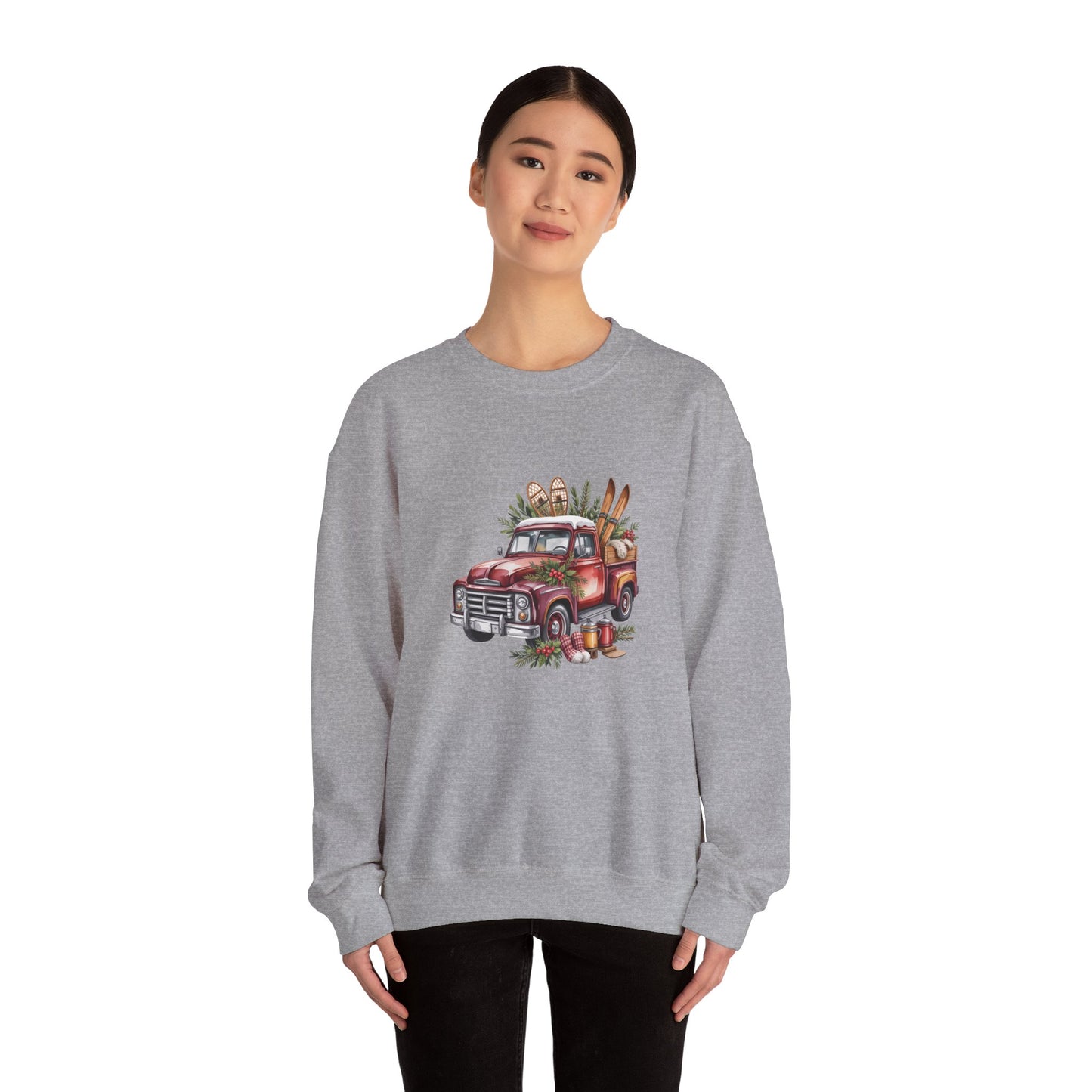 Retro Holiday Truck Women's Crewneck