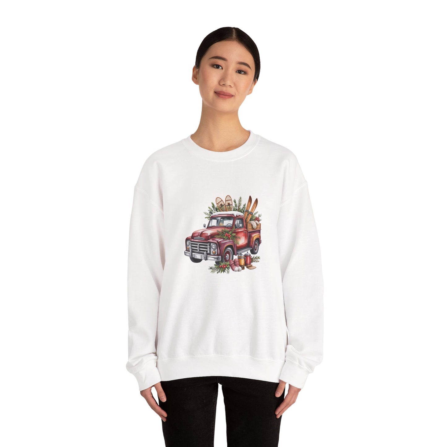 Retro Holiday Truck Women's Crewneck