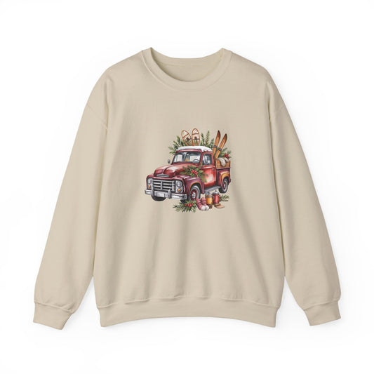Retro Holiday Truck Women's Crewneck