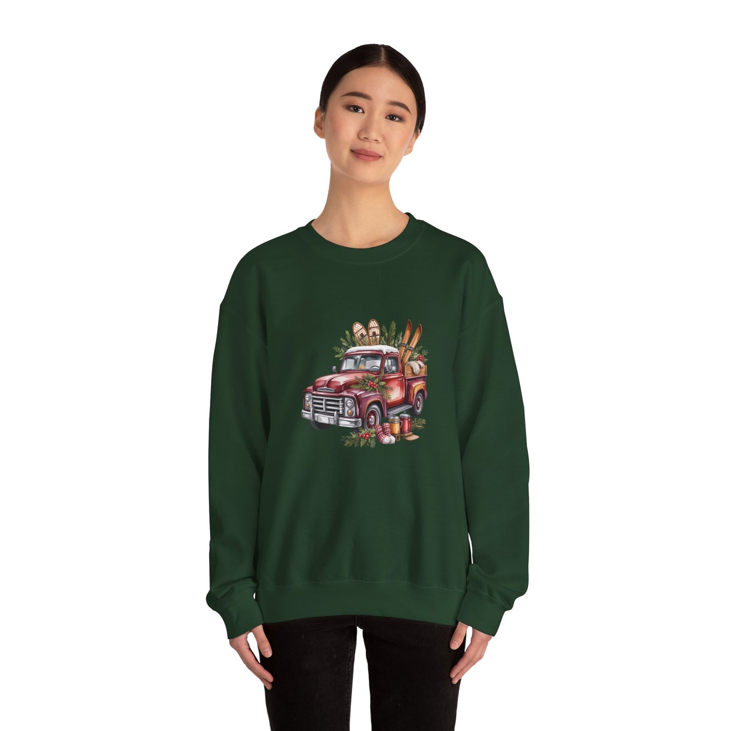 Retro Holiday Truck Women's Crewneck