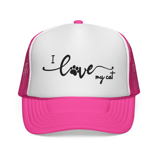 I Love My Cat Trucker Hat